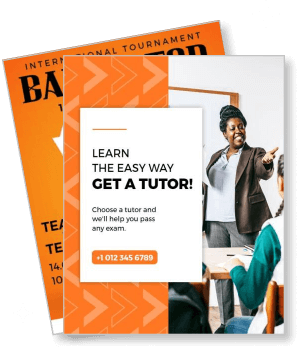 learn the easy way get a tutor design with teacher tutoring session promo template