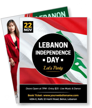 lebanon independence day celebration event design template