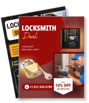 locksmith service advertisement discount offer poster template