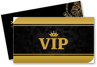 luxury vip card golden black design with floral accent template