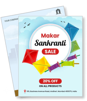 makar sankranti sale kite design 20 percent off all products template