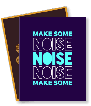 make some noise bold typography design template