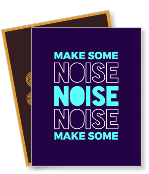 make some noise bold typography poster design template