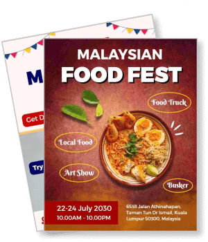 malaysian food fest 2023 local food art show food truck busker template