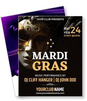 mardi gras event dj cliff hanger dj john doe feb 24 club performance template