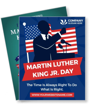 martin luther king jr day celebration banner design with quote template