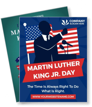 martin luther king jr day poster celebration banner design with quote template