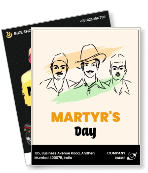 martyrs day tribute with illustrations and event details template