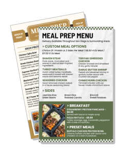 meal prep menu san diego delivery options custom meal breakfast choices template