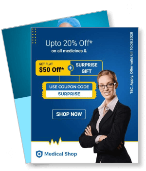 medical shop discount coupon upto 20 percent off promotion template