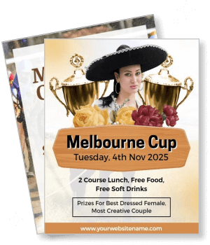 melbourne cup 2025 event with prizes and lunch details template