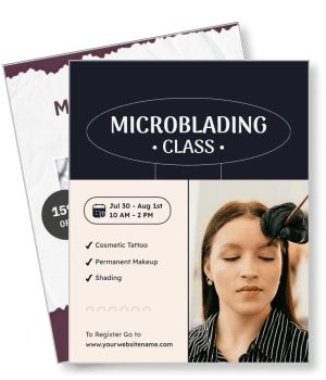 microblading class cosmetic tattoo permanent makeup shading event details template