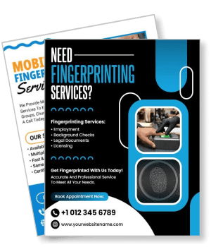 mobile fingerprinting services design contact details and service overview template