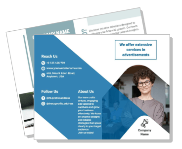modern business advertising services flyer design template