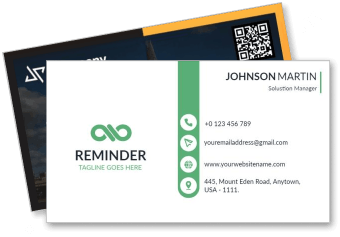 modern business card template contact information design