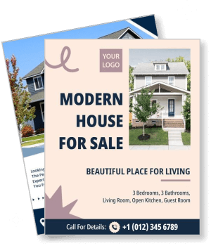 modern house for sale real estate template residential property advertisement