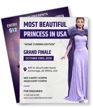 most beautiful princess in usa grand finale event 2023 template