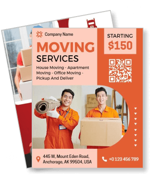 moving services advertisement flyer for house office apartment relocation template