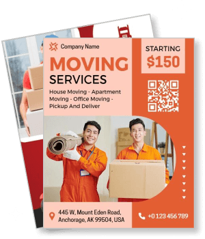moving services advertisement for house office apartment relocation template
