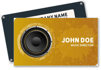 music director business card design speaker graphic template