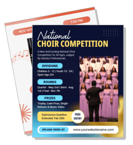 national choir competition poster details and dates template