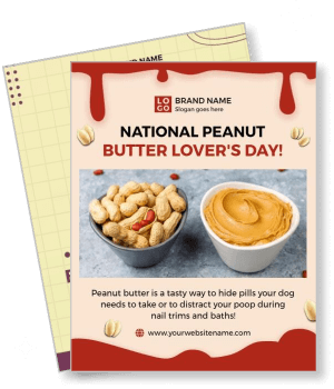 national peanut butter lovers day celebration banner template