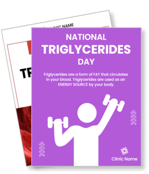 national triglycerides day educational health awareness campaign template