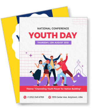 national youth day conference august 2032 event promotion template