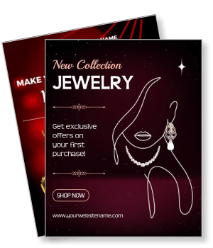 new collection jewelry advertisement exclusive offers template