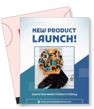 new product launch children clothing promotion design template