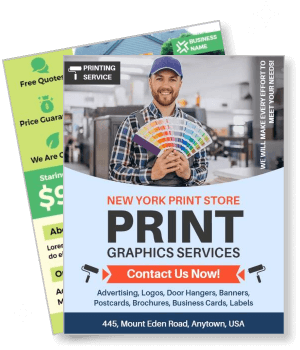 new york print store advertising services postcards flyers business cards labels template