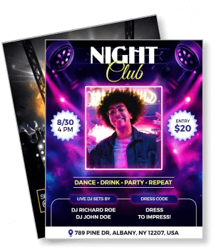 nightclub party flyer dj event live music poster template