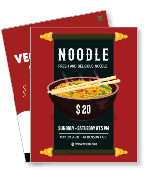 noodle advertisement special offer at benson cafe template