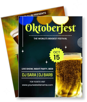 oktoberfest night party beer festival dj event tickets template