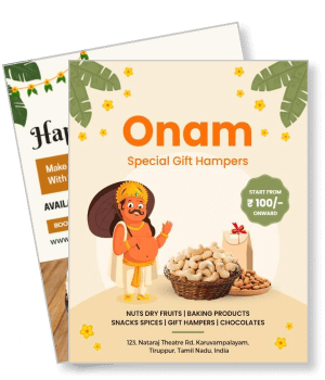 onam gift hampers snacks dry fruits special offer template