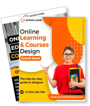 online learning courses design enroll now template