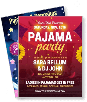 pajama party event dj performance nightlife template