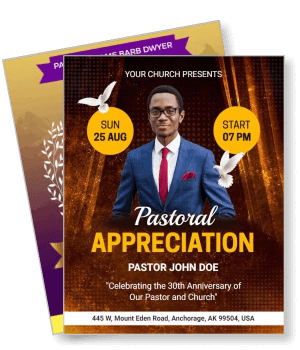 pastor appreciation event celebration 30th anniversary church august anchorage template