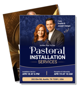 pastoral installation services invitation austin texas template