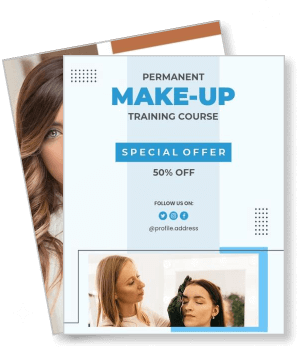 permanent makeup training course special offer design template
