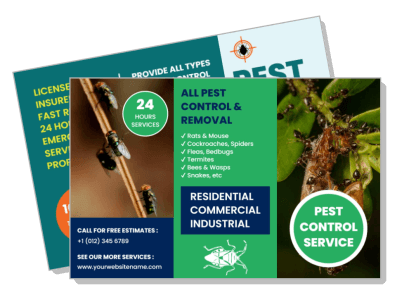 pest control service flyer design residential commercial industrial template