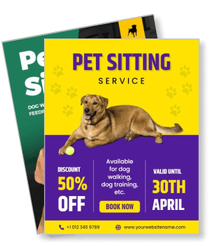 pet sitting service dog walking training discount april template