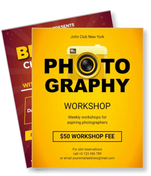 photography workshop poster design weekly classes new york beginner photographers template