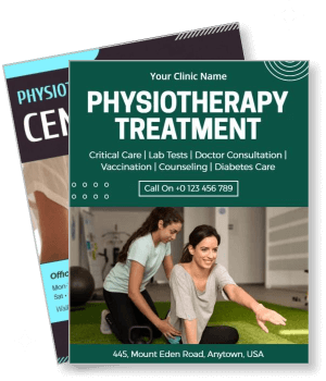 physiotherapy treatment clinic advertisement template