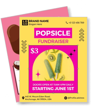 popsicle fundraiser event colorful design june first anchorage location template