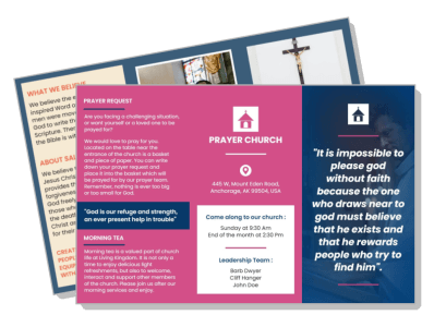 prayer church service flyers inspirational quotes and details template