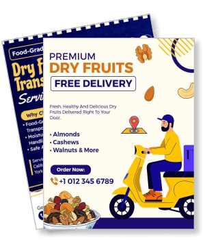 premium dry fruits free delivery service advertisement template