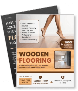 premium wooden flooring advertisement template design