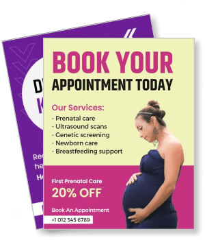 prenatal care appointment pregnancy services promotion template