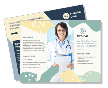 prenatal care medical brochure doctor information health services guide template